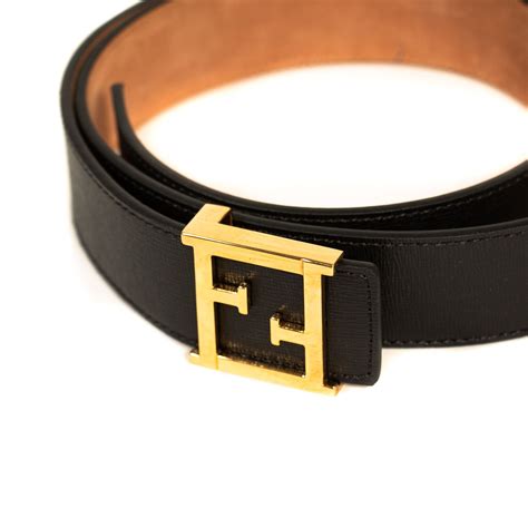 fendi double f belt 110 125|Men’s Authentic Vintage FENDI Double F Logo Black Leather .